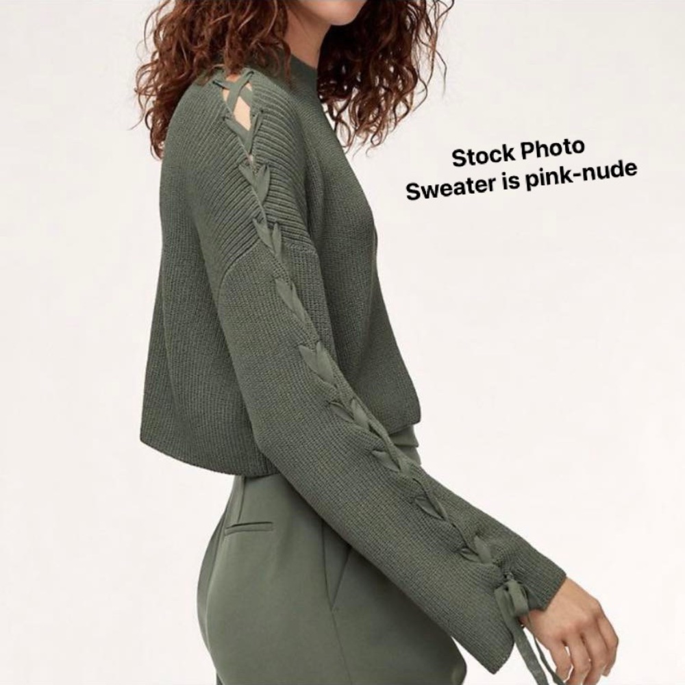 NWT WILFRED SALOME CREW NEXK WITH ARM TIES SWEATER - Picture 1 of 9